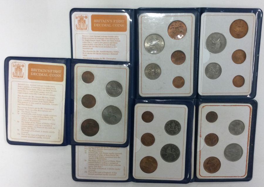 5 x Britain's First Decimal Coins. - Image 2 of 2
