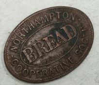 1 x Northampton Cooperative Society bread tokens (