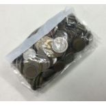 A bag of mixed world coins.