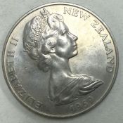 A New Zealand 1 Dollar dated 1969.