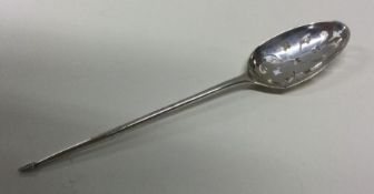 An 18th Century pierced silver mote spoon. Approx.