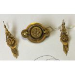 A good pair of Victorian gold earrings with tass
