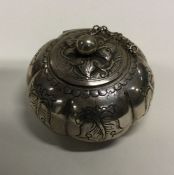 A 20th Century Chinese silver box. Marked to base.