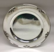 GEORG JENSEN: A heavy silver cased platter of typi