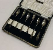 A good cased set of six OE pattern silver coffee s