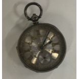 A gent's English silver pocket watch. By Harris. E