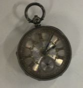A gent's English silver pocket watch. By Harris. E
