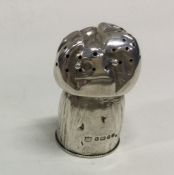 A novelty Victorian silver pepper in the form of a