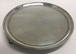 A fine quality George III silver salver with centr