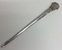A silver letter opener. London 1977. By PHV&Co. Ap