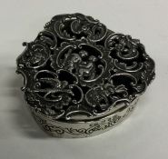A fine quality Victorian pierced silver box decora