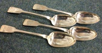 YORK: A set of four crested silver tablespoons. 18