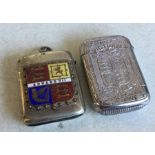 A silver plated Queen Victorian Jubilee vesta case