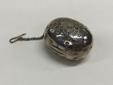 A rare Victorian silver tea infuser. London circa