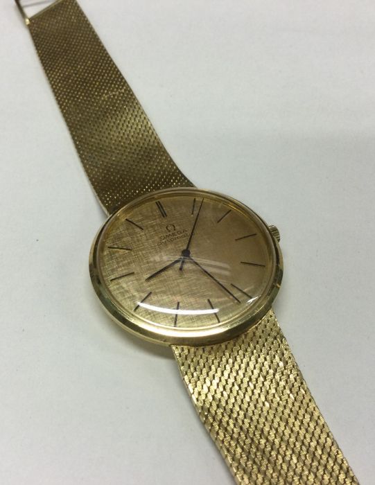 OMEGA: A heavy gent's 18 carat gold wristwatch wit - Image 2 of 3