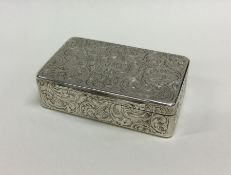 A finely engraved William IV silver snuff box depi