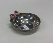 An attractive Continental silver pin dish decorate