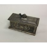 A good quality rectangular silver box with crested