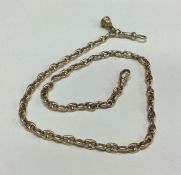 A 9 carat anchor link necklace together with a sea