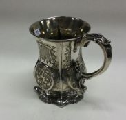 A good Victorian silver christening mug engraved w