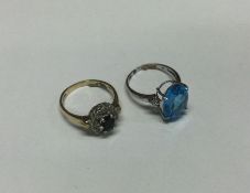 Two 9 carat cluster rings. Approx. 6 grams. est. £