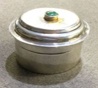 A good silver and stone box with lift-off lid. Lon