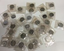 30 x Pre 1947 silver 1 Shilling coins. Est. £10 -