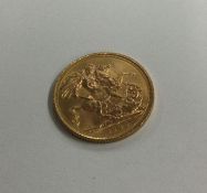 A 1963 full sovereign. Est. £300 - £350.