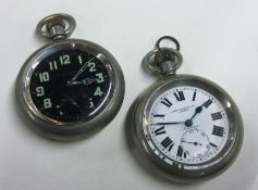 Two Military pocket watches. Est. £30 - £50.