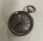 A gent's English silver pocket watch. By Gerald Br