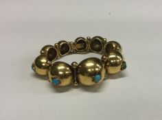 A good quality high carat gold Victorian turquoise