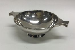 GLASGOW: A large Scottish silver quaich. 1910. By