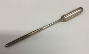A Georgian silver marrow scoop. Punched verso, 'RF