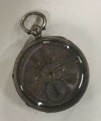 A gent's English silver pocket watch. By William R