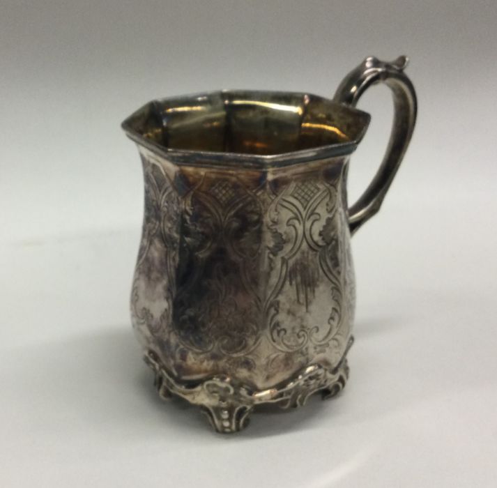 A Victorian silver cream jug with scroll decoratio - Image 2 of 2