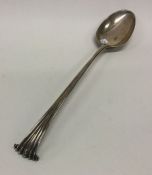 A large Albany pattern silver basting spoon of typ