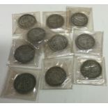 10 x Pre 1947 silver Half Crowns (coins). Est. £10