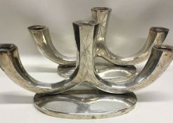 A pair of heavy Chinese silver candleabra. Marked
