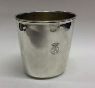 A George II oval silver beaker. London 173. By Fra