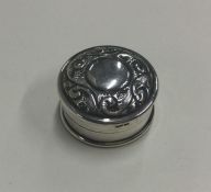 A chased silver box with pull-off lid. Birmingham