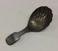 A George III silver caddy spoon. London 1809. By W
