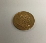 An 1884 full sovereign. Est. £300 - £350.