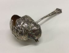 A novelty Victorian silver sifter spoon in the for