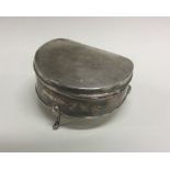 A heavy silver jewellery box with hinged lid. Birm