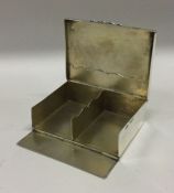 A novelty miniature silver double compartment card