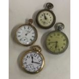 A group of four various pocket watches. Est. £20 -
