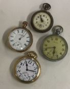 A group of four various pocket watches. Est. £20 -