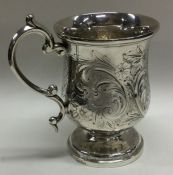 An Indian Colonial silver mug. Circa 1860. By Hami