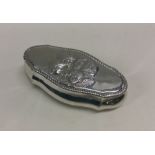 A fine quality hinged chased silver box with cheru