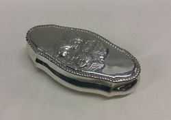 A fine quality hinged chased silver box with cheru